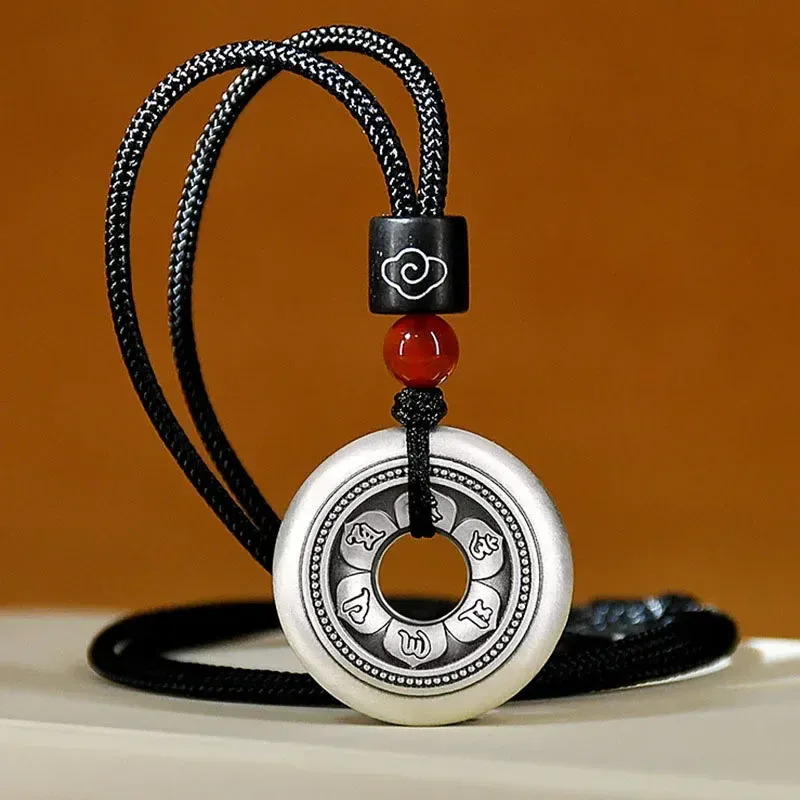 Hum Pendant Vintage Om Mani Padme Hum Pendant Necklace Metal Copper Pray Wish ...
