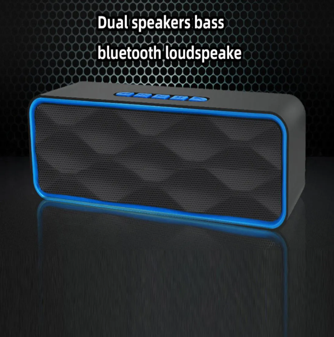 Podwójne głośniki rogu hi-fi stereo stereo Bluetooth hydzyn krążkowy subwoofer moda moda o gracz głośnik bezprzewodowy boombox przenośny dźwięk altavoz free ship6257501