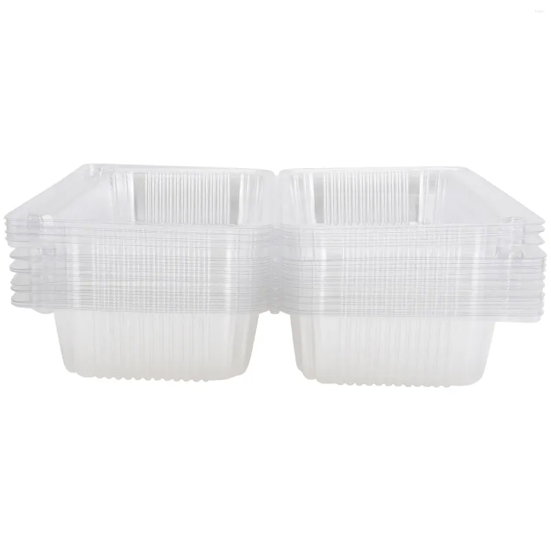 Take Out Containers 25pcs Transparent Pastry Dessert Wrapping Box Bakery Packing