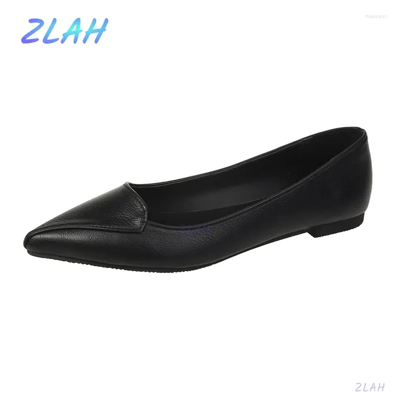 Sapatos casuais primavera damas dedo apontado por cães -pomotes de zlah