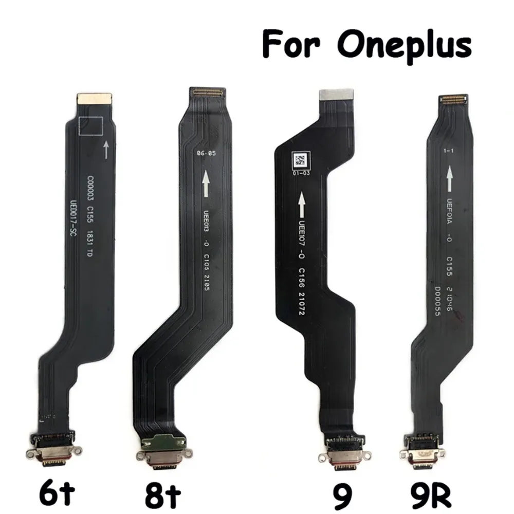 För OnePlus 6 6T 7 7T 8T 9R 8 Pro 9 Pro Nord 4G N10 5G Typ C USB Laddningsport Dock Connector Flex Kabelreparationsdelar
