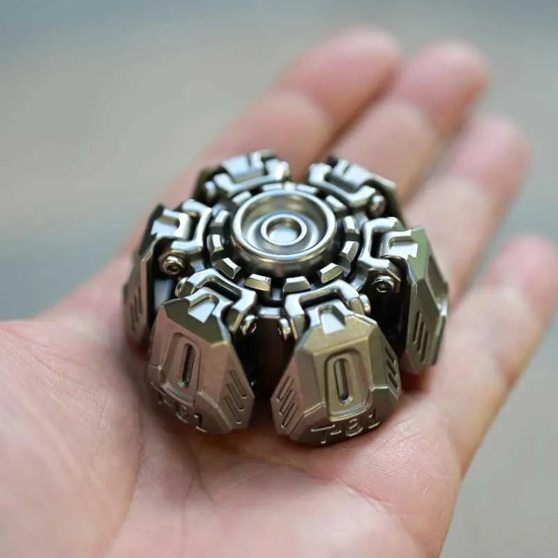 4Z0I Stainless Steel Interlinked Unclasping Shell Spinner Fidget Toy ...