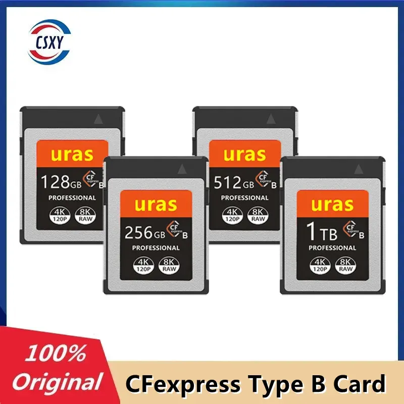 Карты Uras Cfexpress Typeb Card 1TB 512GB 256GB 128GB CFE CARM MEMMORE CARD CARD CARD CFE CAR