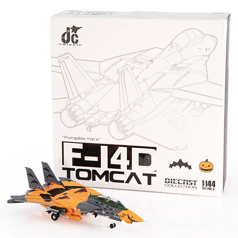 Échelle d'alliage en métal Diecast 1/144 F14D F-14 F14 VF11 Tomcat Ace Combat Aircraft Fighter Plane Replica Model Toy pour la collection