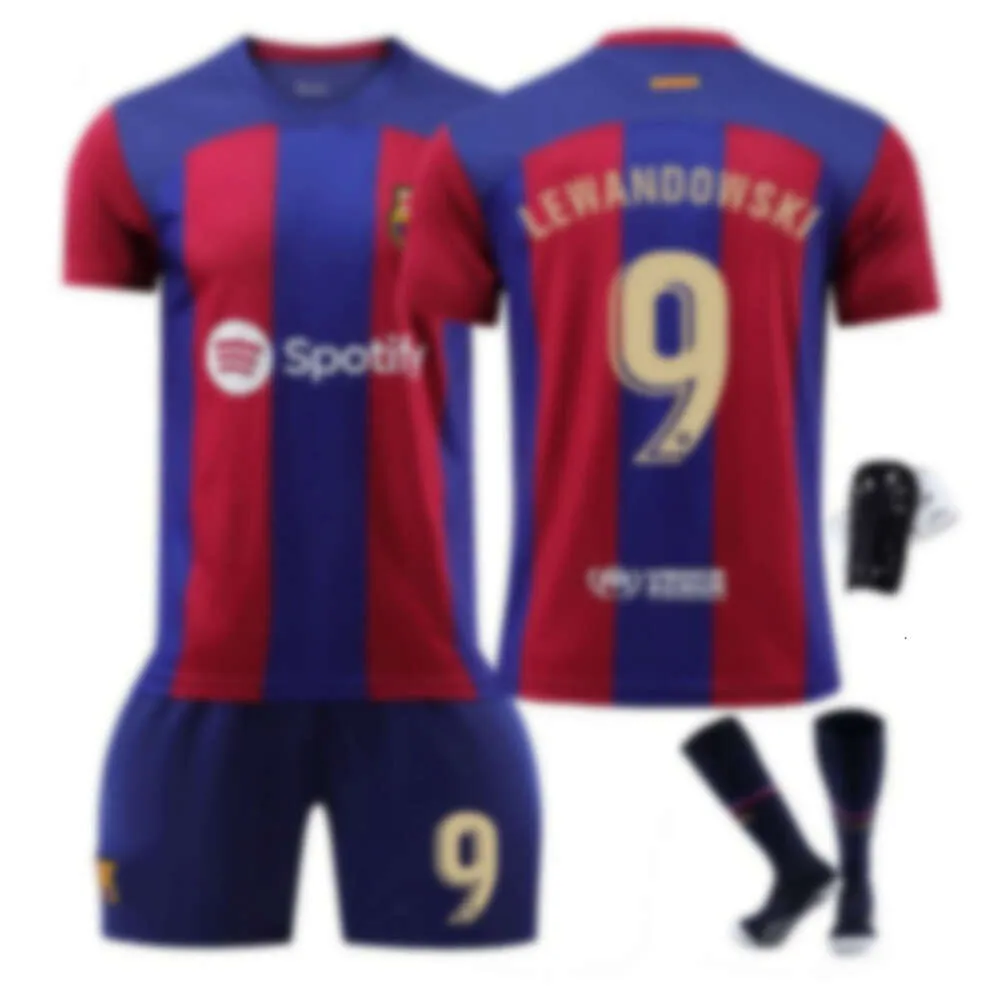 24 Barcellona Jersey 9 Lewandowski Jersey 8 Pedri 30 Gavi 10 Messis Childrens Football Set