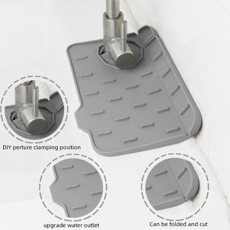 Siliconen kraan Mat handgreep DRIP Catcher Tray Dubbelzijdig gebruik waterafvoerpad Sink Splash Guard Keukenaccessoires