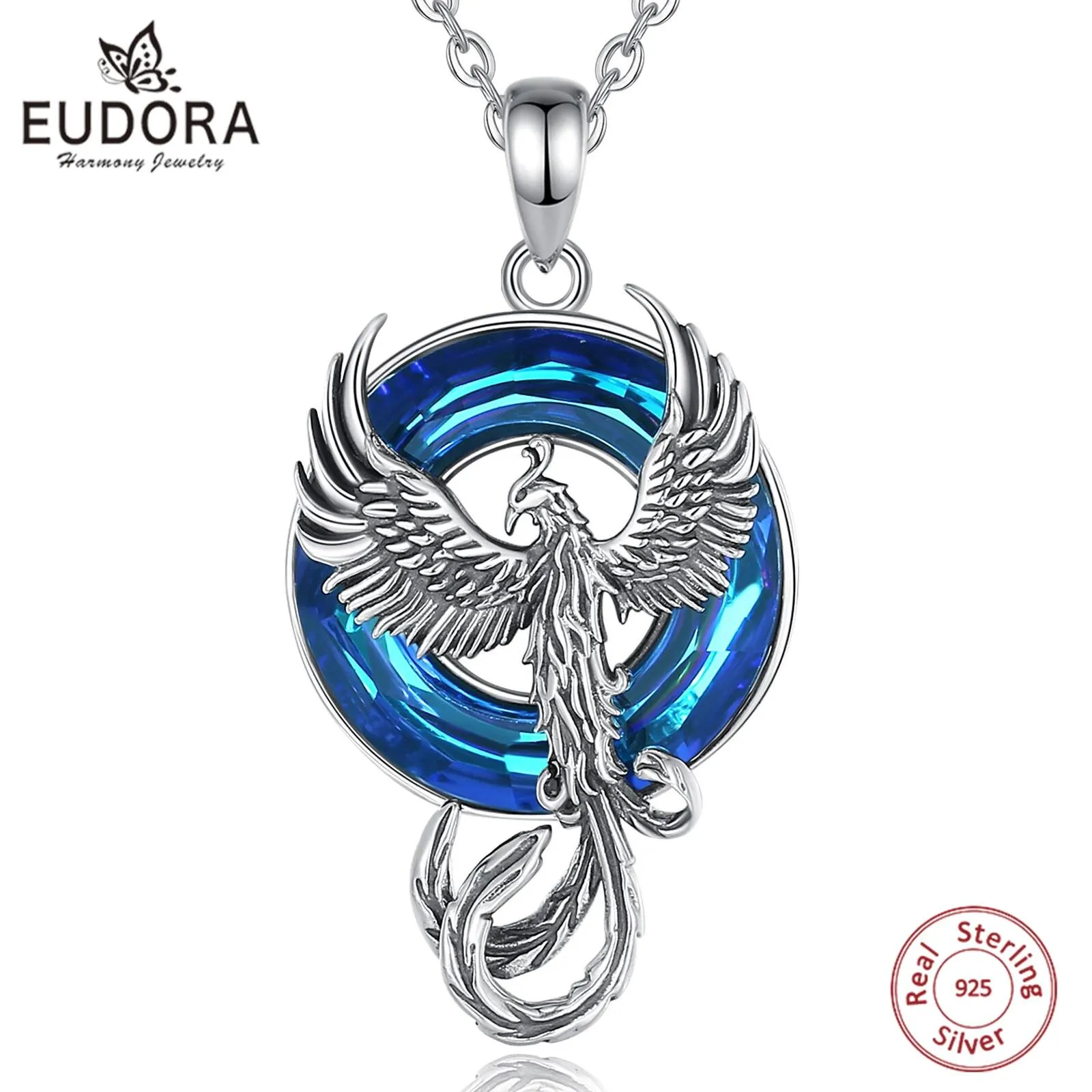 BBDMind Pendentif Phoenix Et Dragon En Argent Sterling 925 - Pendentif Rond Creux Porte-Bonheur Amour