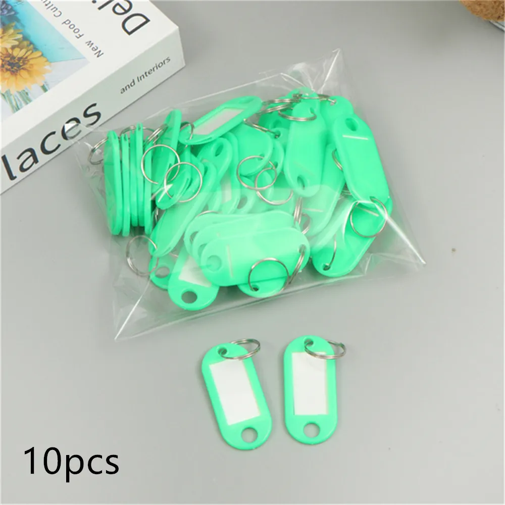 Tough Plastic Key Tags Keychains with Split Ring Label Window for Key ...