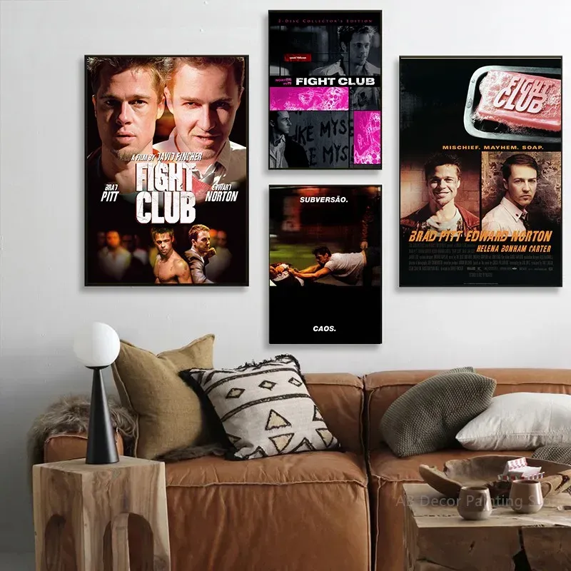Poster Du Film Fight Club - Impression Sur Toile - Décoration Murale D