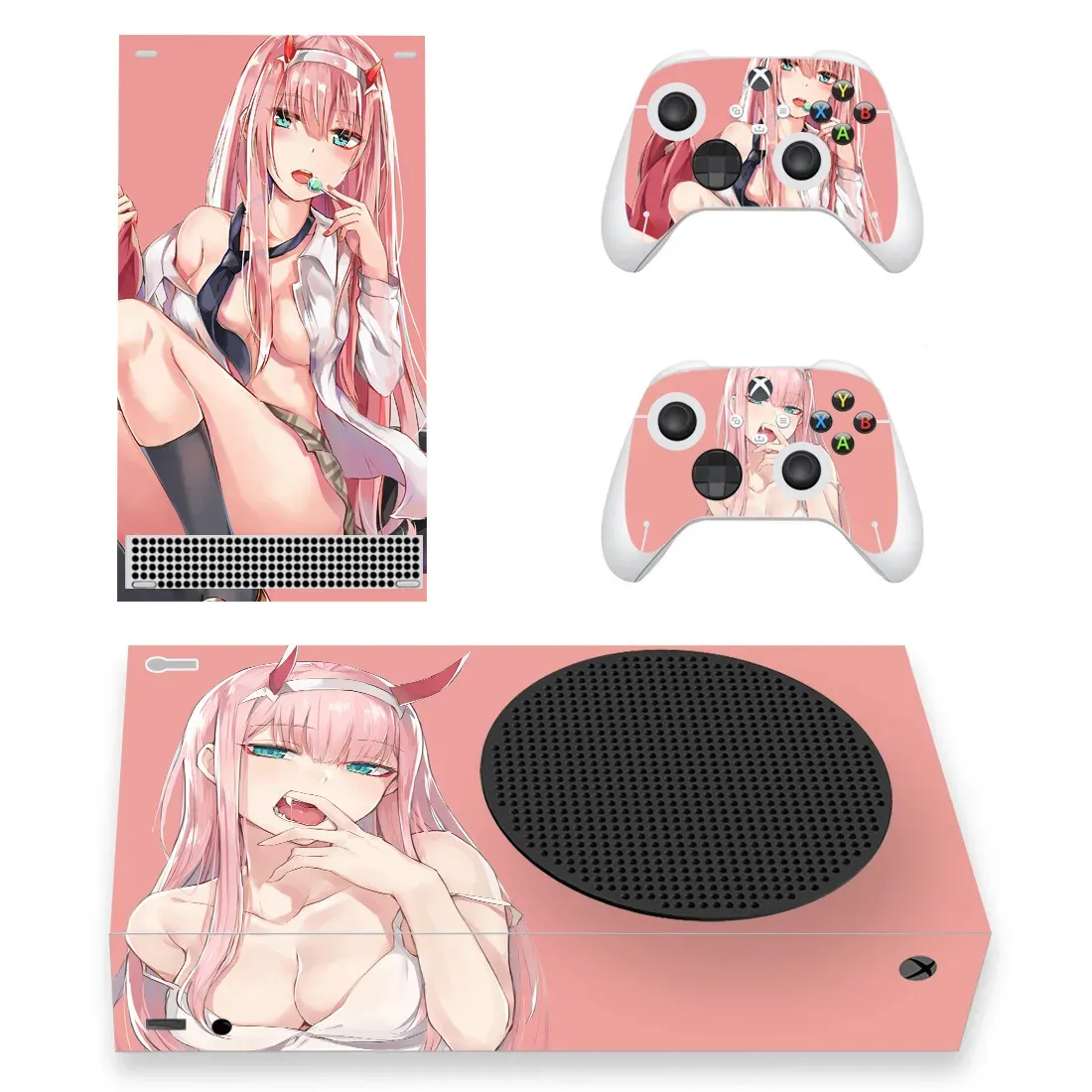 Autocollants anime mignon girl skin autocollant sticker couvercle pour la console Xbox Series S et 2 contrôleurs Série Xbox Slim XSS Skin Sticker Vinyl