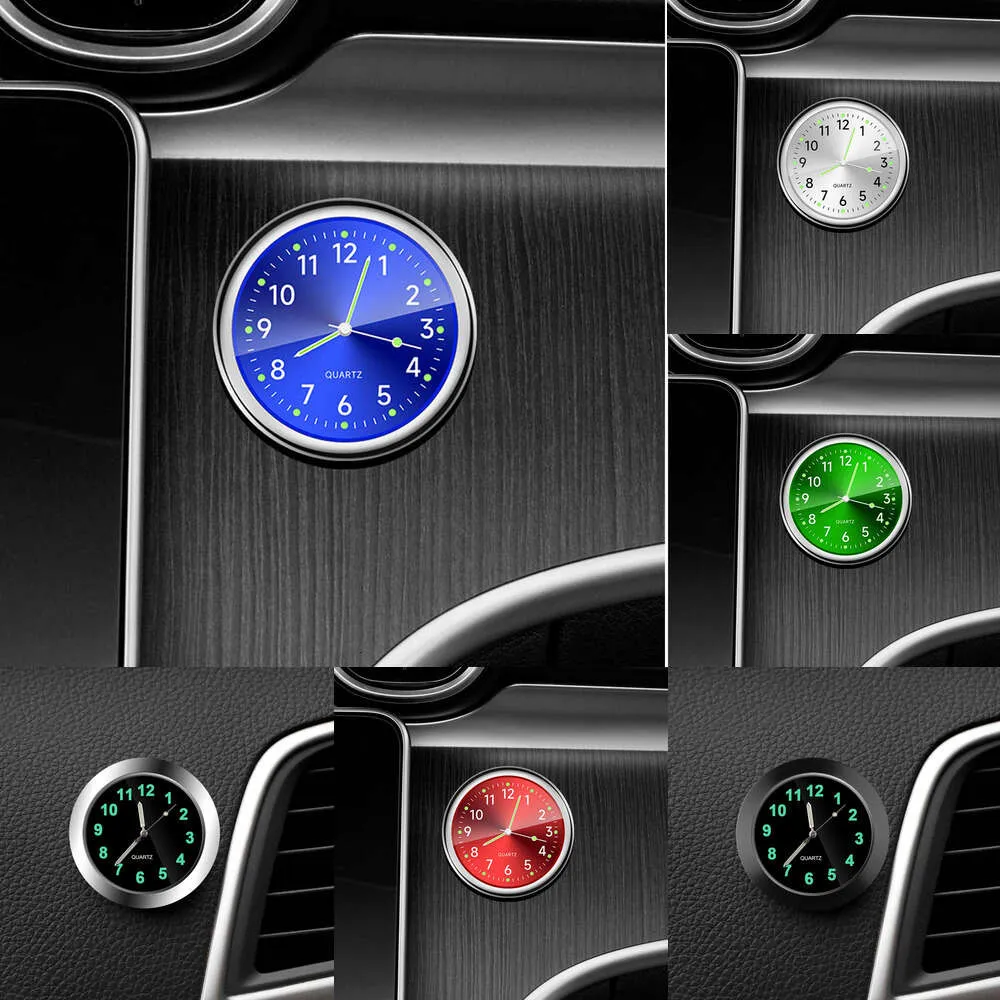 NEU 2024 2024 Andere Auto Elektronik Auto Uhr Luminöser Automobile interne Stick-On Mini Digital Watch Mechanics Quarzuhren Auto Ornament Autozubehör