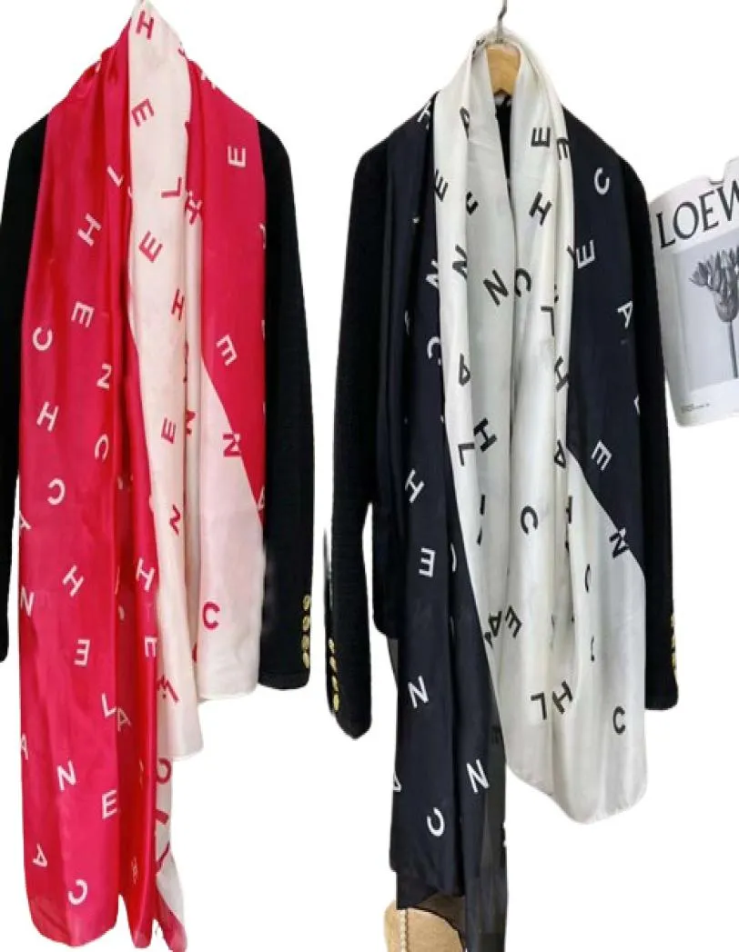 18090cm merk zomer dames sjaal mode kwaliteit zachte zijden sjaals vrouwelijke sjaals foulard strand cover -ups wraps Silk Bandana2830202