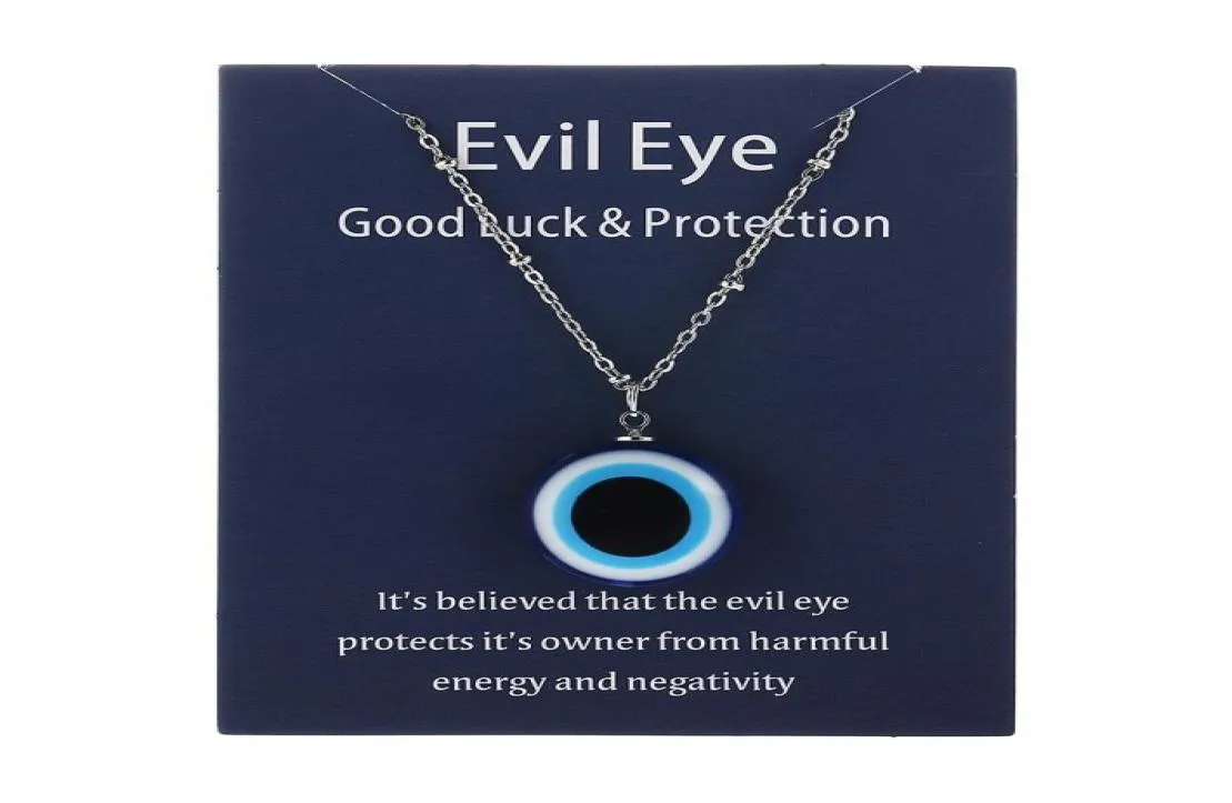 1PC Blue Glass Evil Eye Pendants Necklace For Women Men Turkey Lucky Necklace Choker Jewelry Accessories2304766