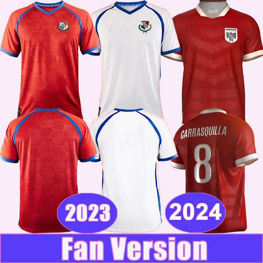 2023 Panama National Team Mens Soccer Jerseys COX TANNER 2024 CARRASQUILLA GODOY Home Red Away White Football Shirts Short Sleeves