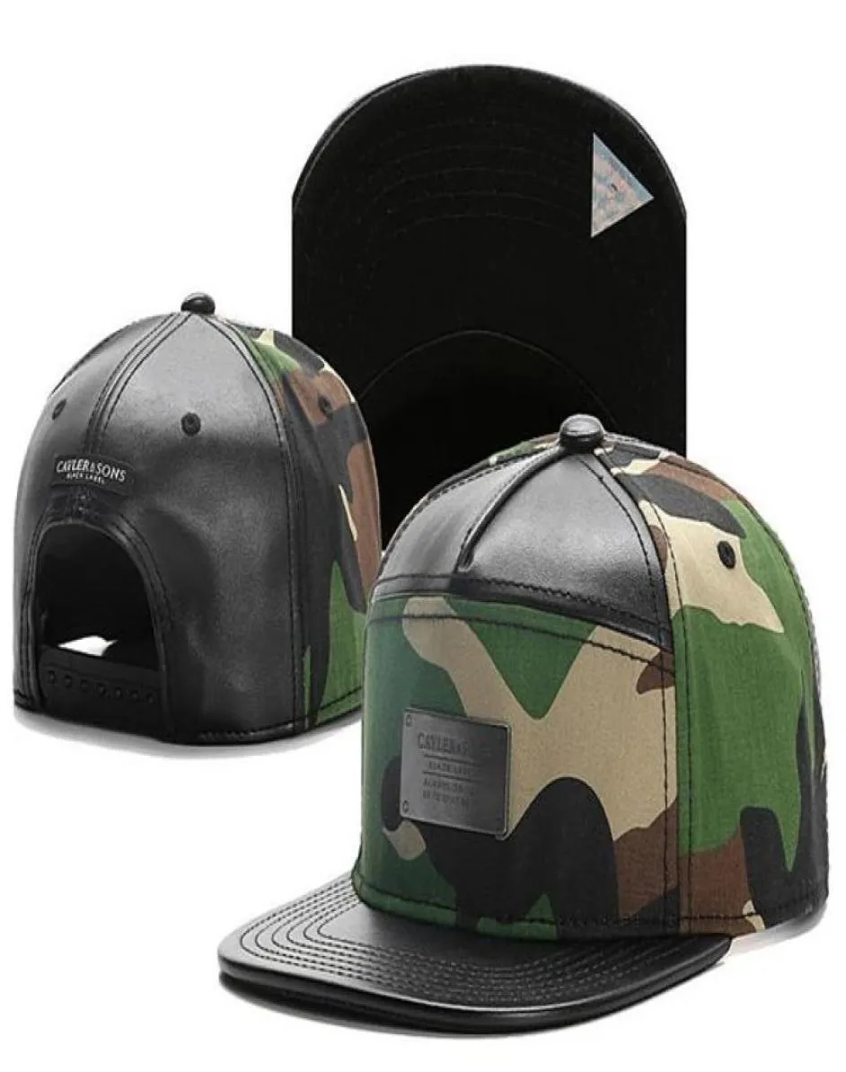 deri camo metal logo beyzbol kapakları hip hop şapka açık gorras hiphop erkek adam kemik ayarlanabilir snapback şapkalar95657745272365