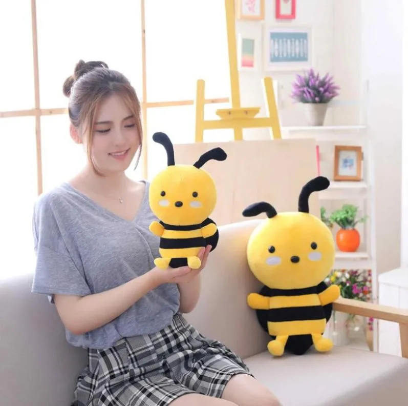 20CM cute bee pillow plush toy grab machine doll children gift Boys and Girls Toys Stuffed Animals Movies TV242f9927364