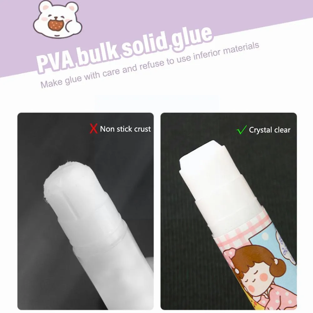 PVA BolkGlue Stick Office Supplies Small 9g Solid Glue Glue Holdes de lápis de cola preta cola pegajosa papelaria em B9v7