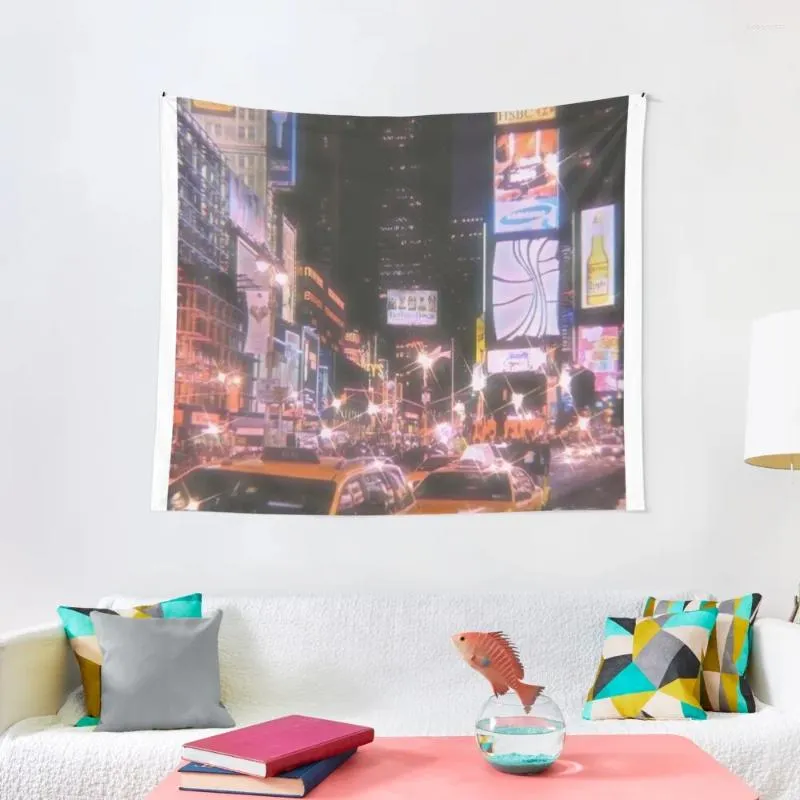 Tapisseries Times Square nyctapestry Home Decorating Wallpaper Tapestry Decor