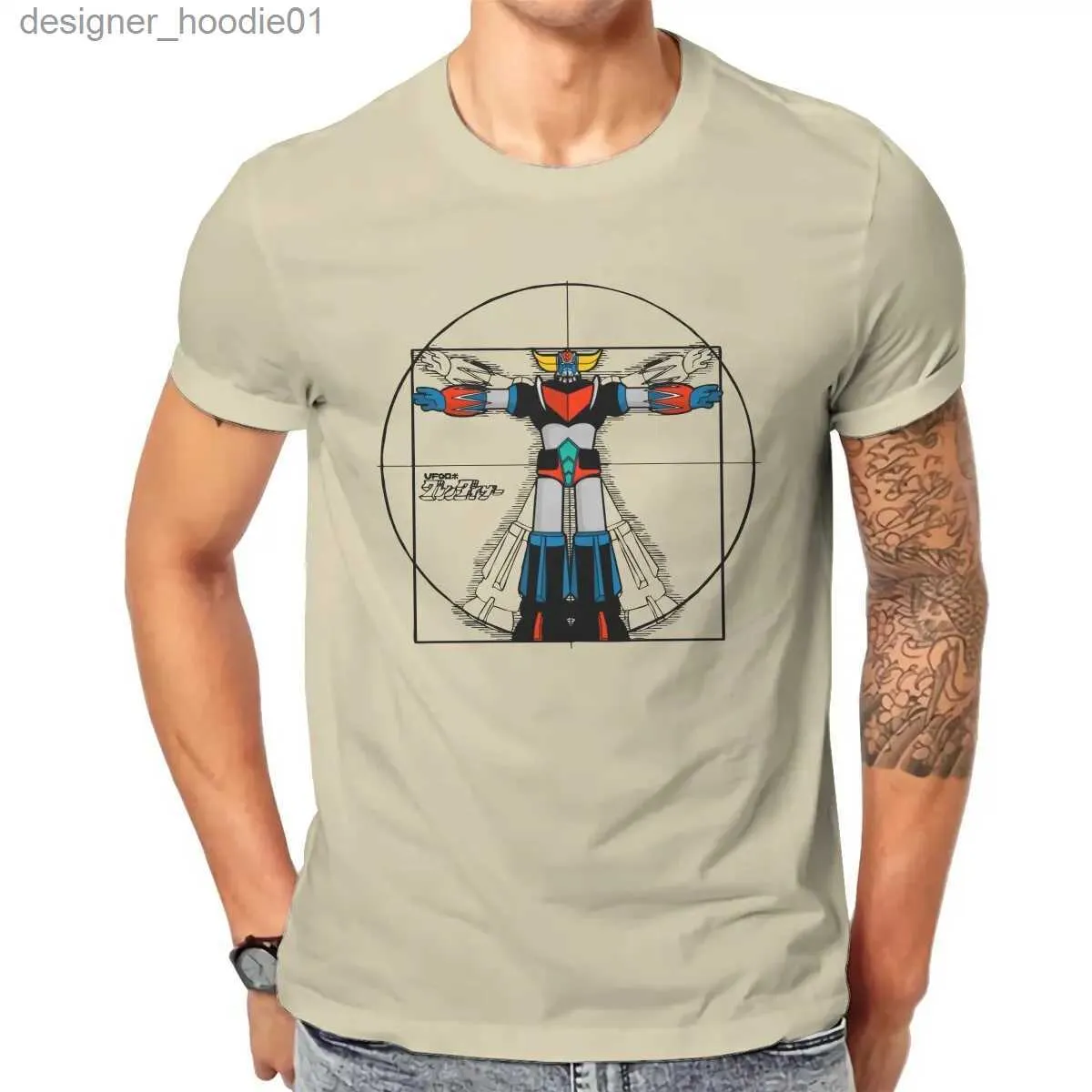 Sweats à capuche masculine pour hommes 192 Vitru Grendizer Golk UFO Robot T-shirt 100% coton Retro T-shirt à manches courtes T-shirt Creative C240412