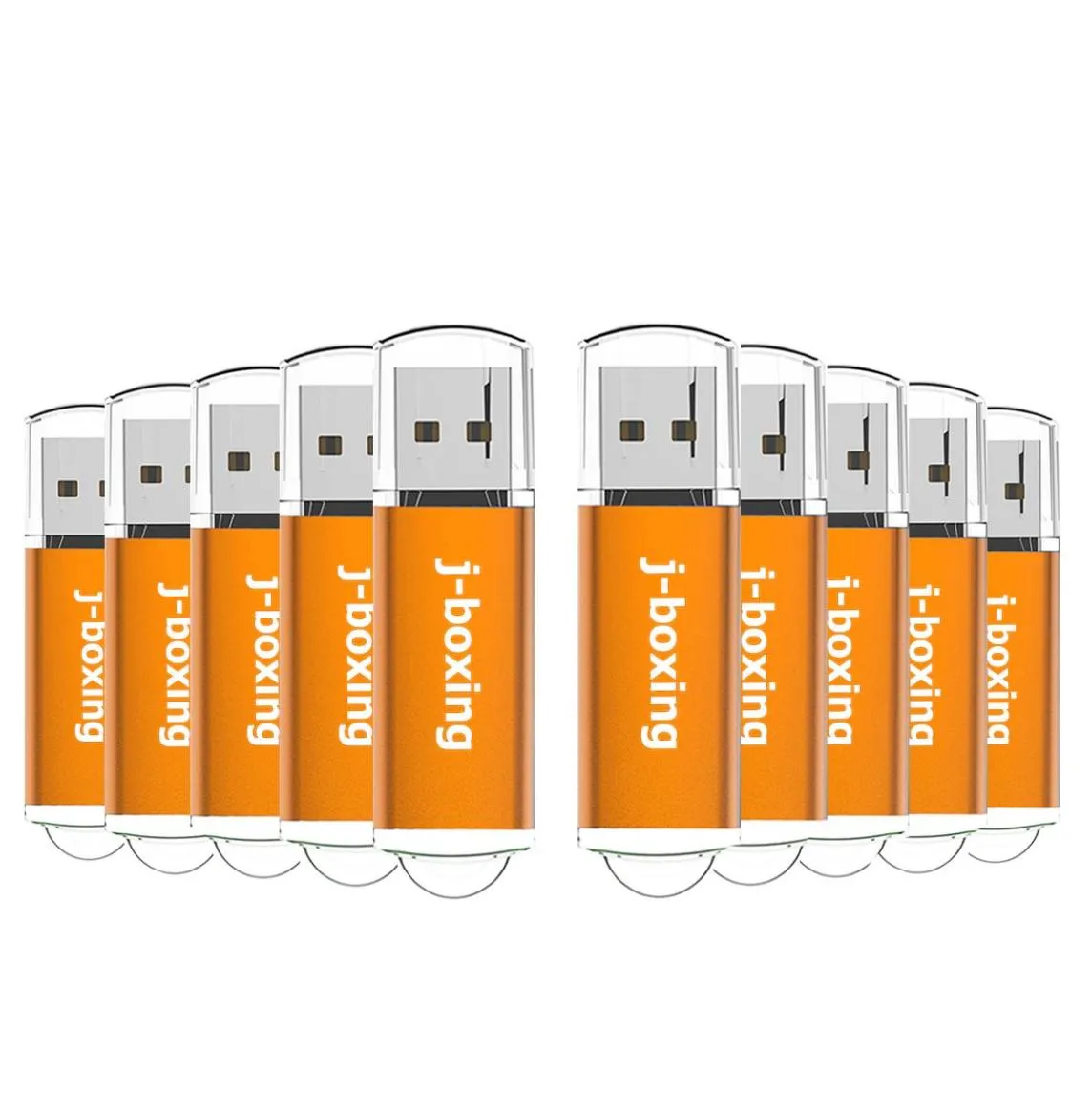 Orange 10pcs прямоугольник USB 20 флэш -накопители достаточно ручного привода