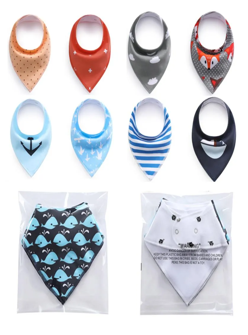 Bavaglini bavaglini a triangolo in cotone cartone animato bandana bandana babador dribble bavaglini neonati slabber assorbenti tessuti4670067