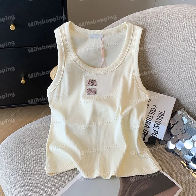 MIU MIU ドット柄 ベスト 36 Miu Miu Rhinestone Embellished Tank