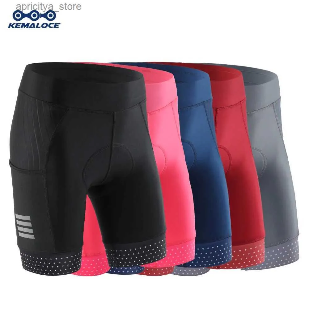 ركوب الدراجات يضع Kaloce Cycling Shorts Women Fashion Lady Summer Bike Shorts 2024 Fa Fa Black Blue Bicyc Shorts مع جيوب L48