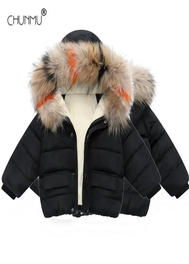 소년 가을 겨울 코트 어린이 재킷 유아 소년 소녀 모피 칼라 후드 따뜻한 지퍼 가구 아기 옷 2012164252771