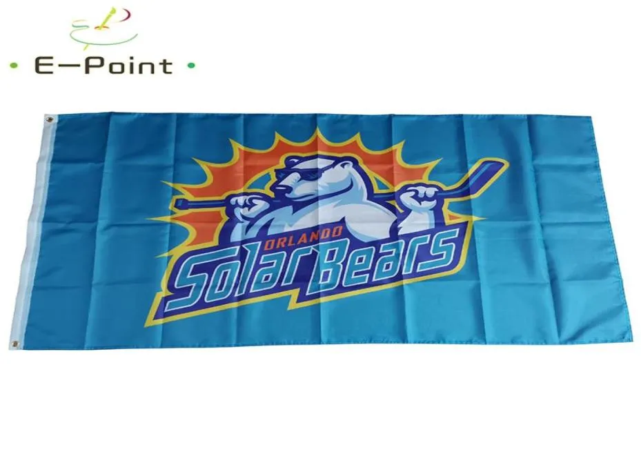 Echl Orlando Solar Bears Flag 35ft 90 cm150 cm Polyester Banner -Dekoration Flieger Hausgarten Festliche Geschenke 6533699