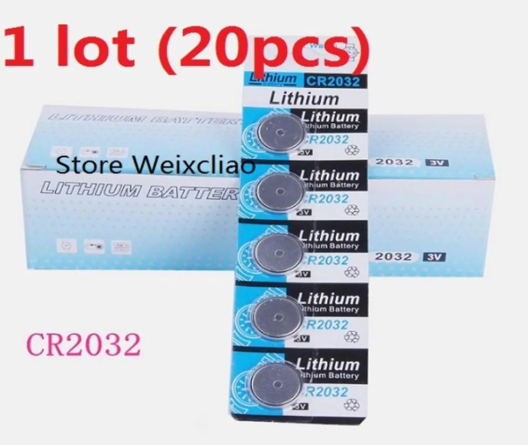 20pcs 1 lot CR2032 3V Lityum Li İyon Düğmesi Hücre Pil CR CR 2032 3 Volt Liion Coin Piller 86794295453208