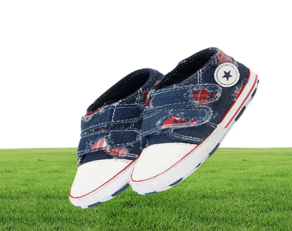 Baby Shoes Boy Girl Star Sneaker Soft Antislip Sole Newborn Spädbarn First Walkers Toddler Casual Canvas Crib Shoes2699299