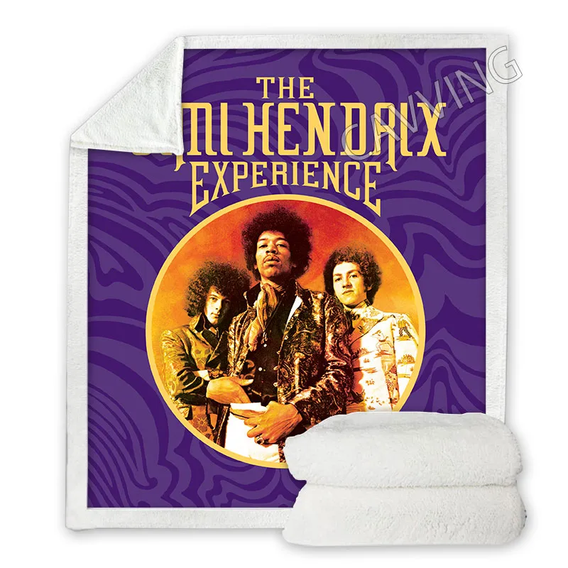 Jimi Hendrix 3D Print Sherpa Filt Rectangle Filtstextiler Fleece Wearable Filt Throw Choilt Home Decor K01