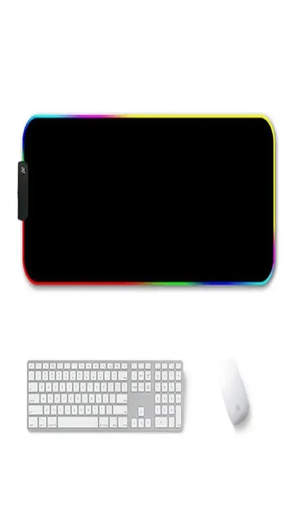 Gaming Mouse Pad RGB LED Glowing Colorful Large Gamer Mousepad Keyboard Pad Nonslip Desk Mice Mat 7 Färger för PC Laptop1870874