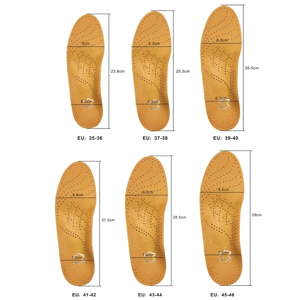 Sole Structure Leather Orthotic Insoles for Shoes Flat Feet High Arch Support ...