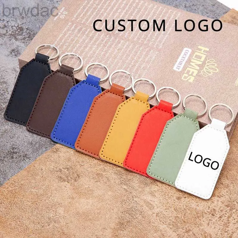 Key Rings Customized Retro Vintage Cowhide Leather Keychain for Men and Women Car Key Chain Ring Laser Engrave Strap Keyring Gift 240412