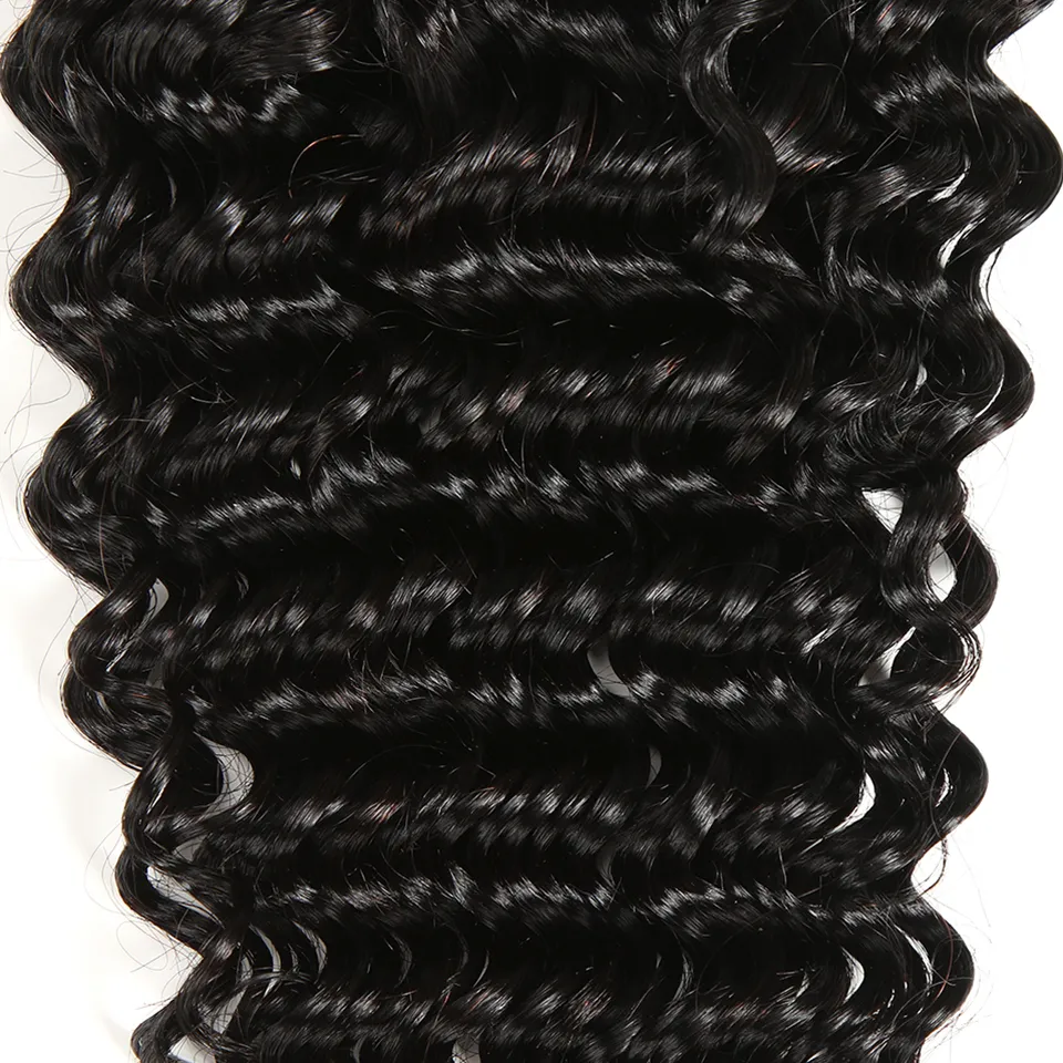 Clôture en dentelle de vague profonde brésilienne élégante 100% Remy Human Hair 4x4 Swiss Lace Natural Color Top Fertures 8-18 pouces