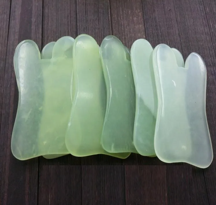 Masseur de masseur à la main de la forme de la forme de la pierre de jade de haute qualité Gua Sha