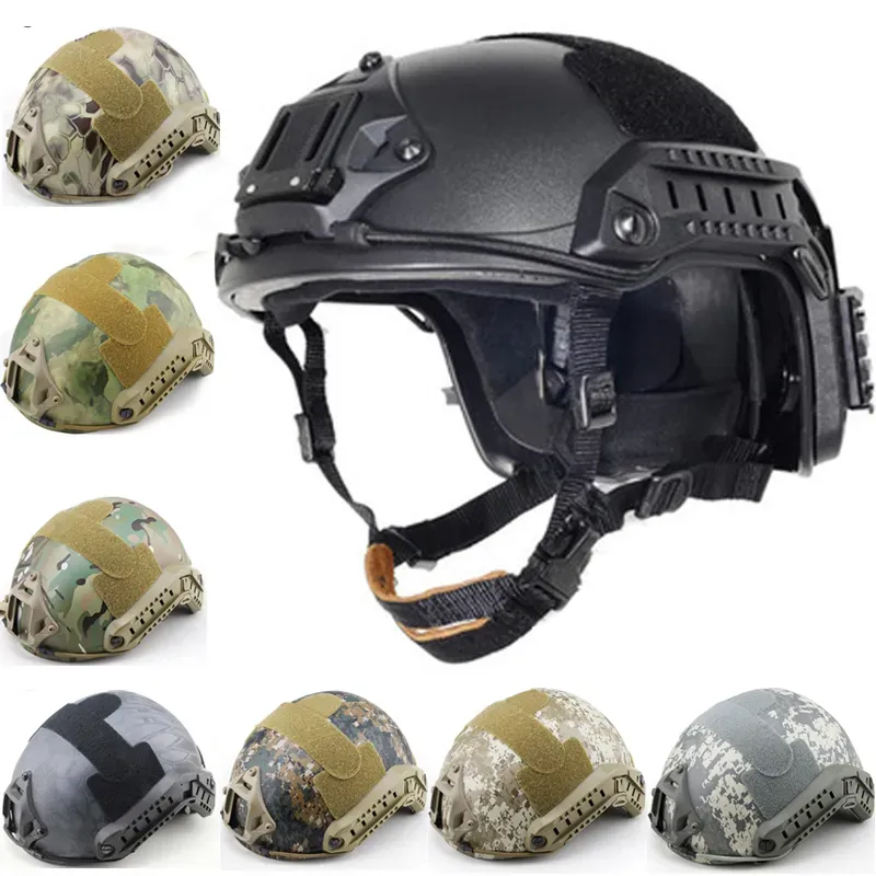 안전 새로운 빠른 헬멧 Airsoft MH Camouflage Tactical Helmets ABS 스포츠 야외 전술 헬멧