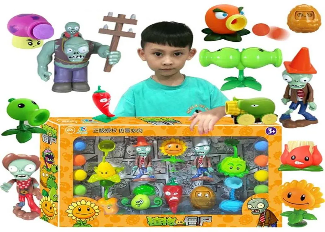 Grandes plantes authentiques vs toys zombies 2 ensemble complet de garçons soft silicone figuring enfants039s poupées enfants anniversaire jouet gift2652424