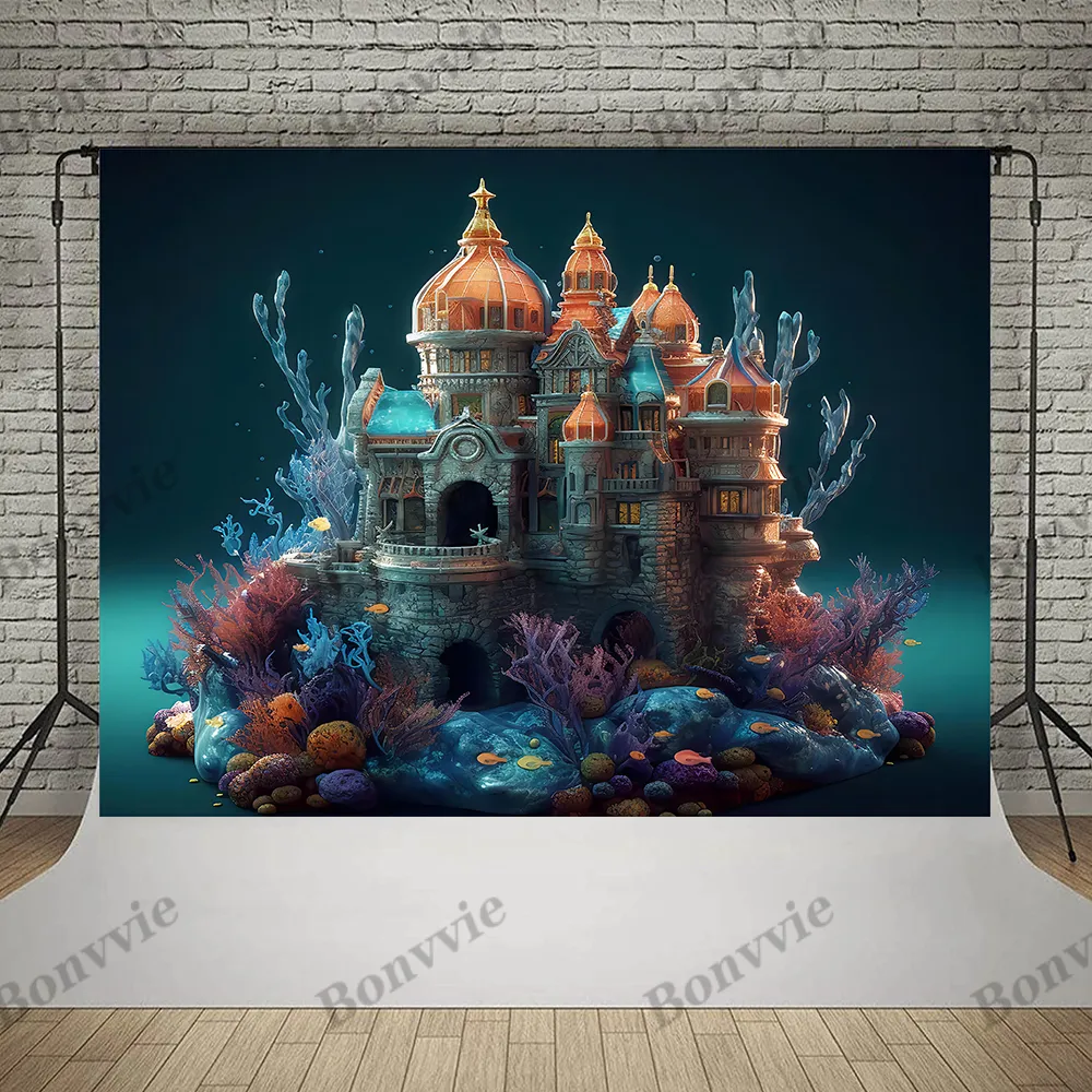 Aquarium Backdrop Ocean Underworld Coral Photography Backdrop For Photo ...