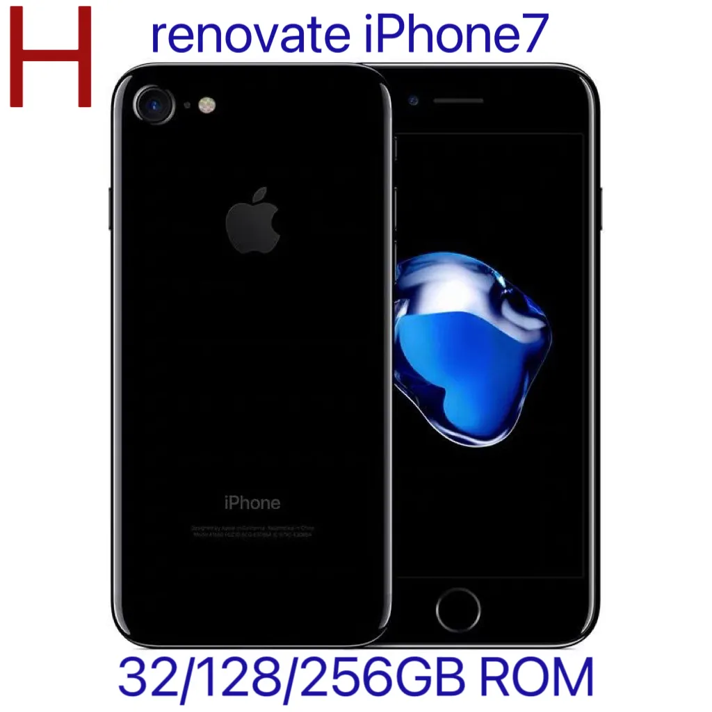 100% original renovierte Apple iPhone 7 Quad-Core-Smartphone-Akkulaufzeit 100% mit versiegeltem Gehäuse 32/128/256 GB ROM Support Fingerabdruck Entsperrung
