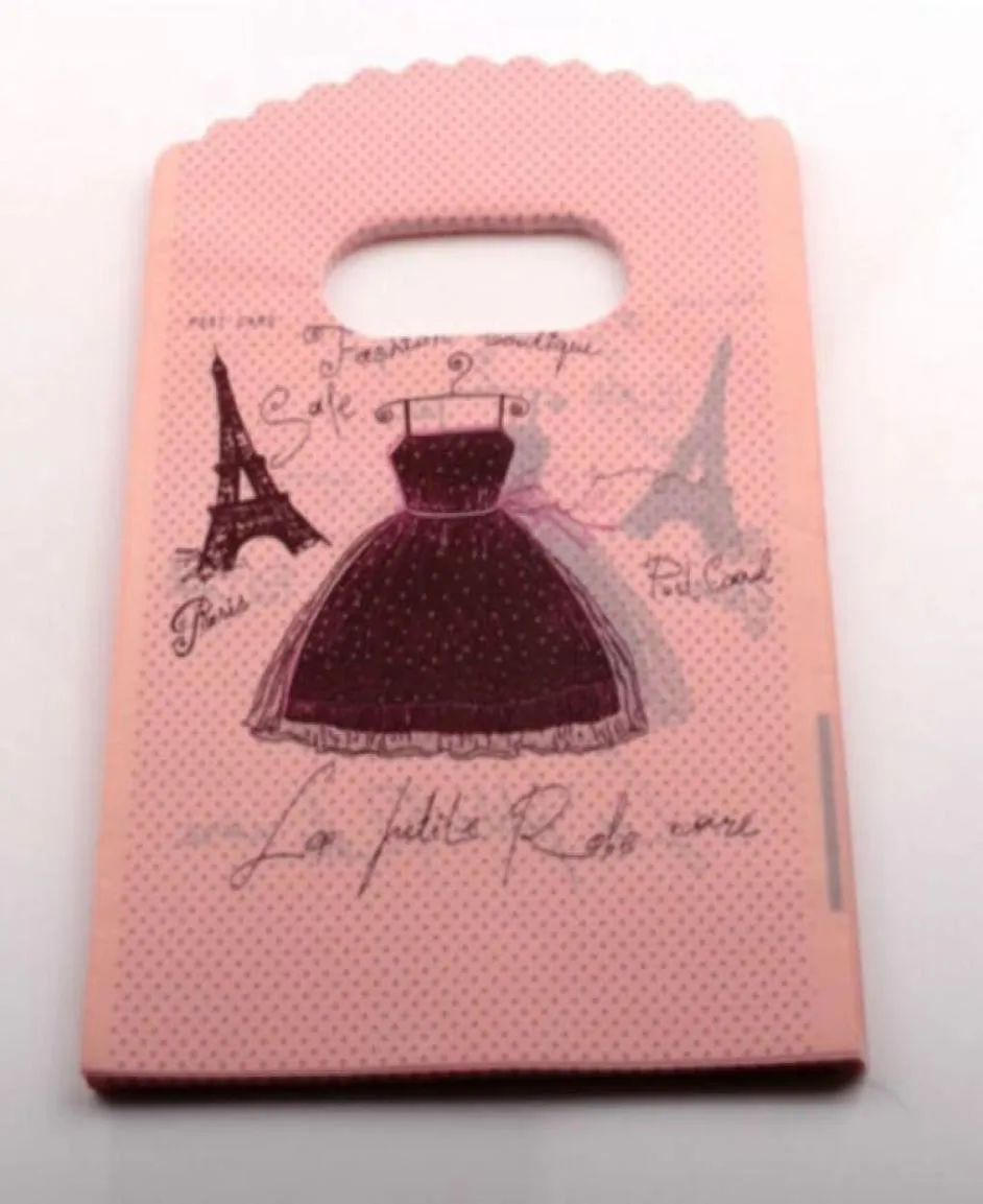 L JEADLY POCHODY200 PCS PARIS EIFFL TOWER Plastikowe torby biżuterii Torba prezentowa 9x15cm2455869