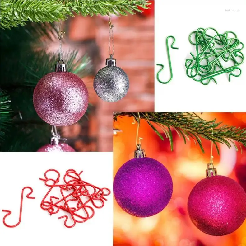 Ganci 50pcs/lotto decorazione dell'albero di Natale ornamento ornamento a forma di Natale a pendente a sospensione di sospensione per le forniture per feste di casa