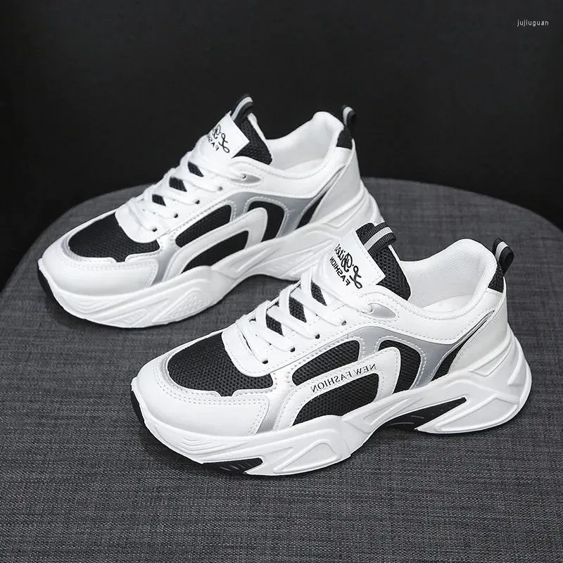 Casual Shoes 2024 Brand Wedge Fashion Designers White Sneakers Women Leather Tjock-Soled Tennis Sports Woman Zapatillas Mujer