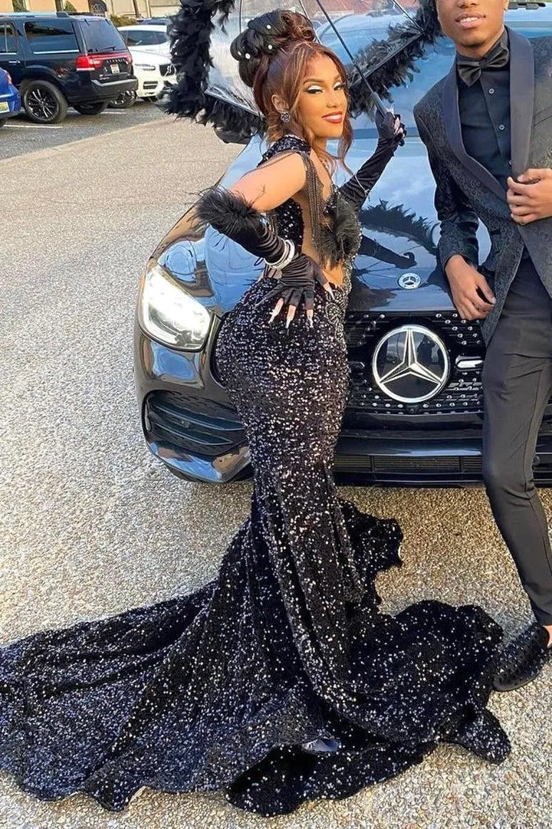 black prom dress with grey tux Grey and Black Prom Outfit