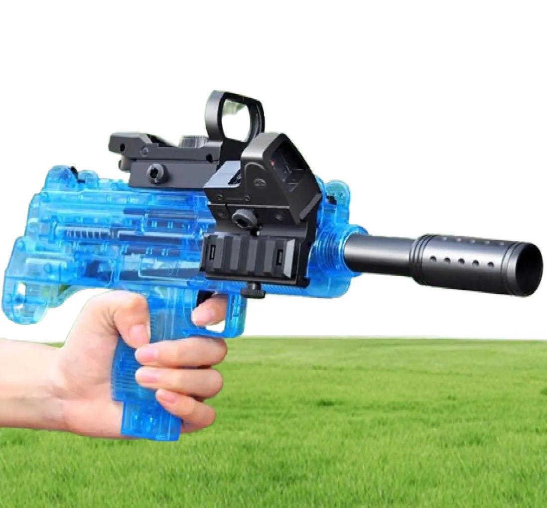 Uzi Blaster Manual Soft Bullet Submachine Plastic Gun speelgoed met kogels voor kinderen volwassenen jongens buitenspellen props5216311