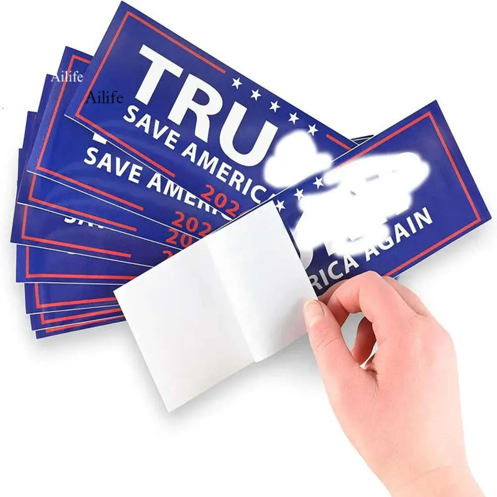 Motorcykelbil klistermärken passar valdekoration Trump Creative Self-Hehesive Paper President Parade Prop 2024 0412