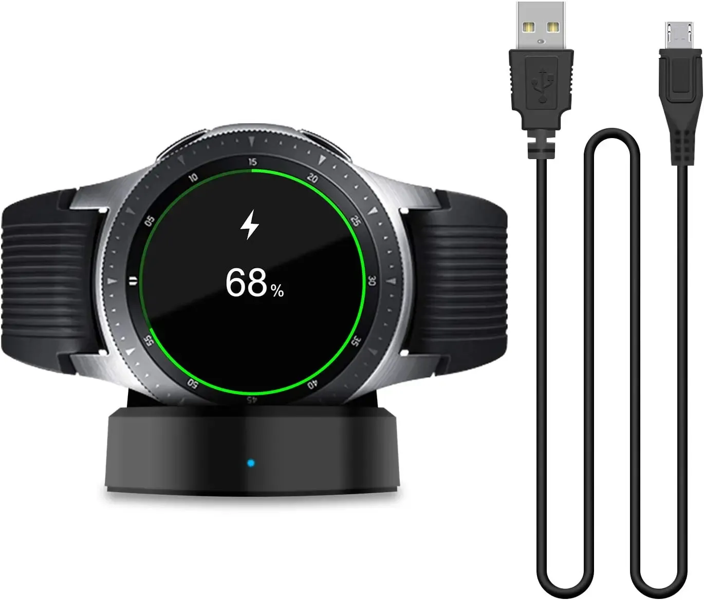 Laddare trådlös snabb laddningsbas för Samsung Gear S3 S2 Frontier Watch Chabling Cable för Samsung Galaxy Watch S3 S2 46mm 42mm laddare