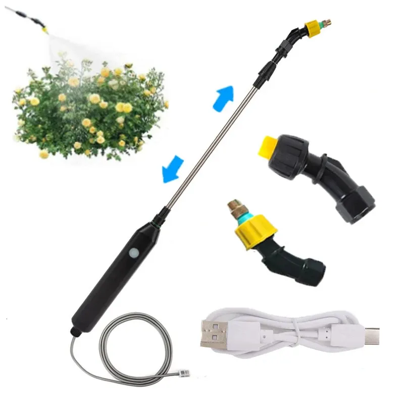 전기 분무기 정원 급수 분무기 총 USB 자동 노즐 스프링클러 정원 식물 잔디밭 급수 스프레이 관개 도구 240403