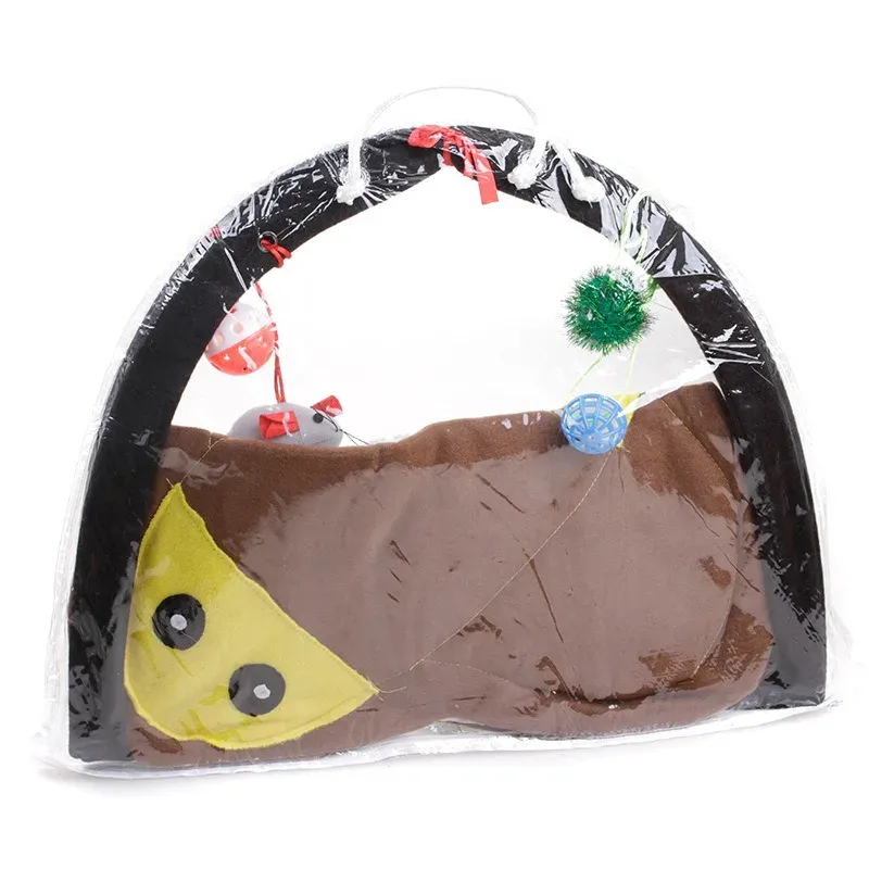 Cat Toys Portable Cat Tent Funny Pet Toys Mobile Activity Play Bed Toys Cat Play Mat Deken Huis opvouwbare kittententen